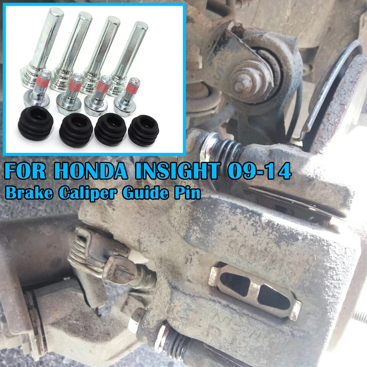 Kit di guarnizioni in gomma per cilindro freno, perno di guida, bullone per alloggiamento disco e guarnizione per Honda Civic 2.0 Type R EP3 01-06