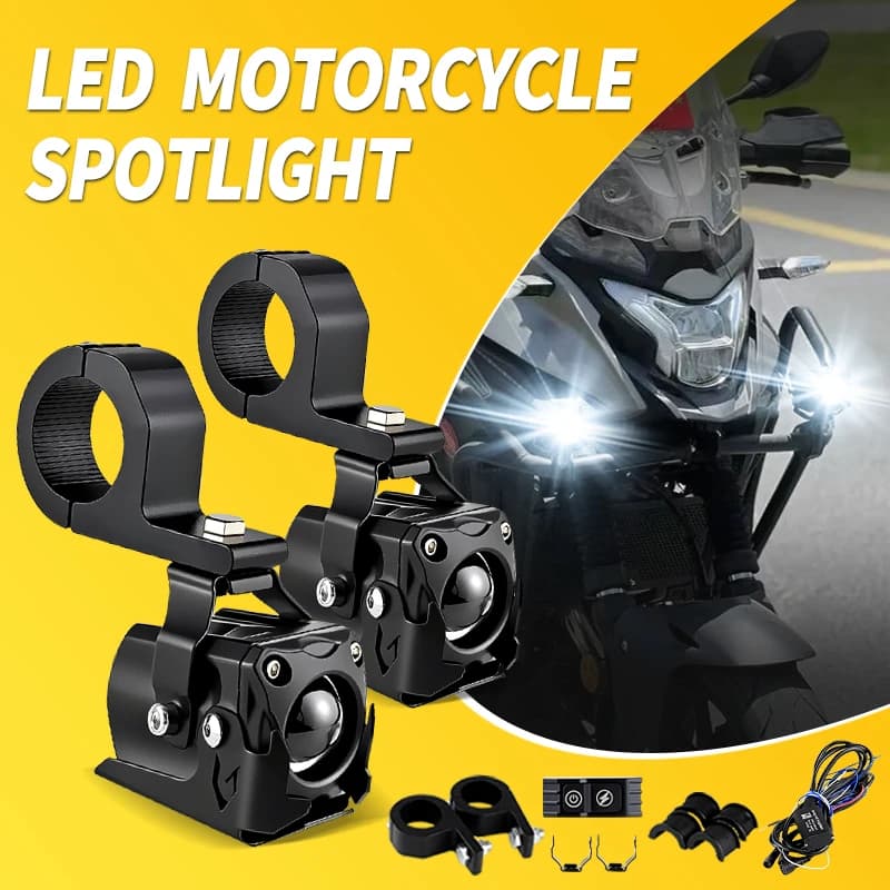 2 Fari Anteriori a LED per Moto con Funzione Hi/Lo per Honda CBR600RR CBR1000RR CBR 600 1000 RR Bianco e Giallo Universali