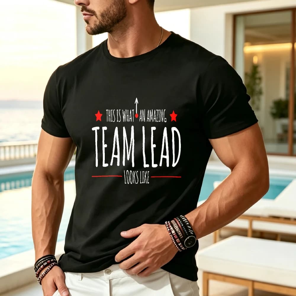Transformational Leadership Quotes Team Lead Appreciation T-Shirt.jpgSame style for men and women 2025 summer short-sleeved printed T-shirt pure 220G