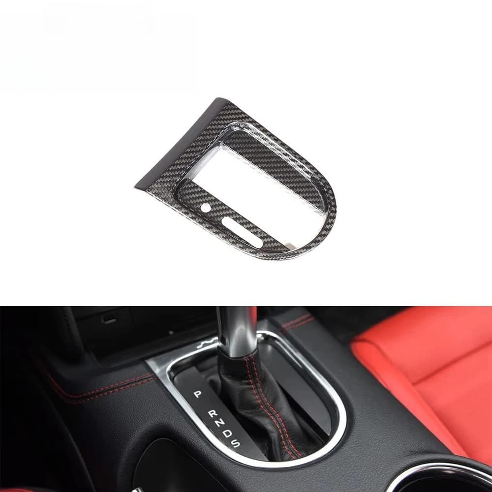 Decorazione interna Manopola del cambio per auto in fibra di carbonio a secco per Ford Mustang Shelby GT350 Coupe 2 porte 15-19
