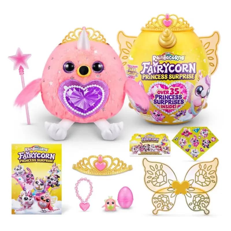 Zuru Rainocorns Princess Surprise (Coniglio) - Peluche da Collezione, Uova Sorpresa, Ali da Fata, Principesse Magiche