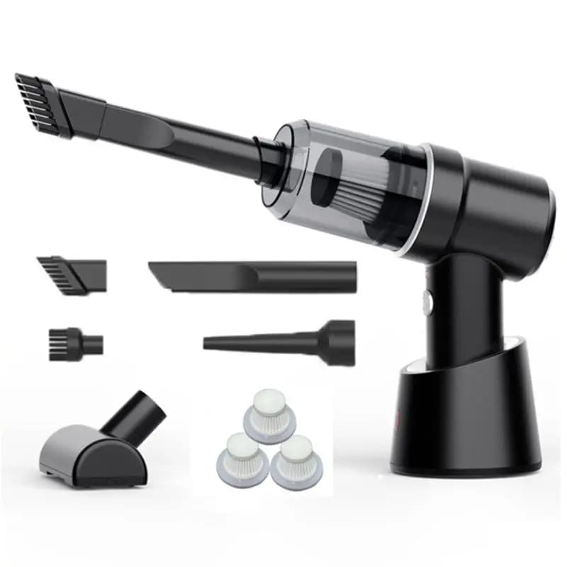 Aspirapolvere per auto da 80000 Pa, ricarica wireless, aria compressa, portatile, ad alta potenza, con filtro HEPA, per casa, ufficio, auto