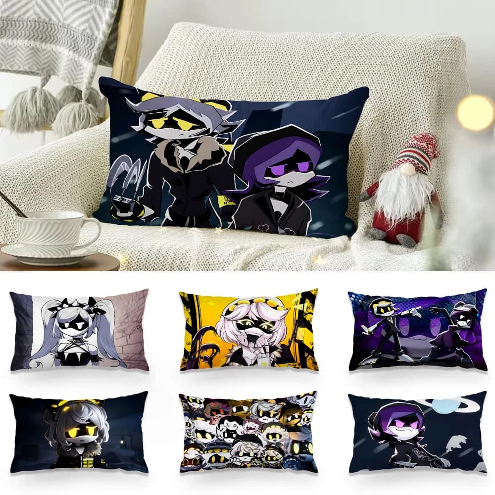 M-Murder D-Drones Pillow Sheet Cartoon Decorative Sofa for Home Print Front-Retro Cute plush short pillow sheet