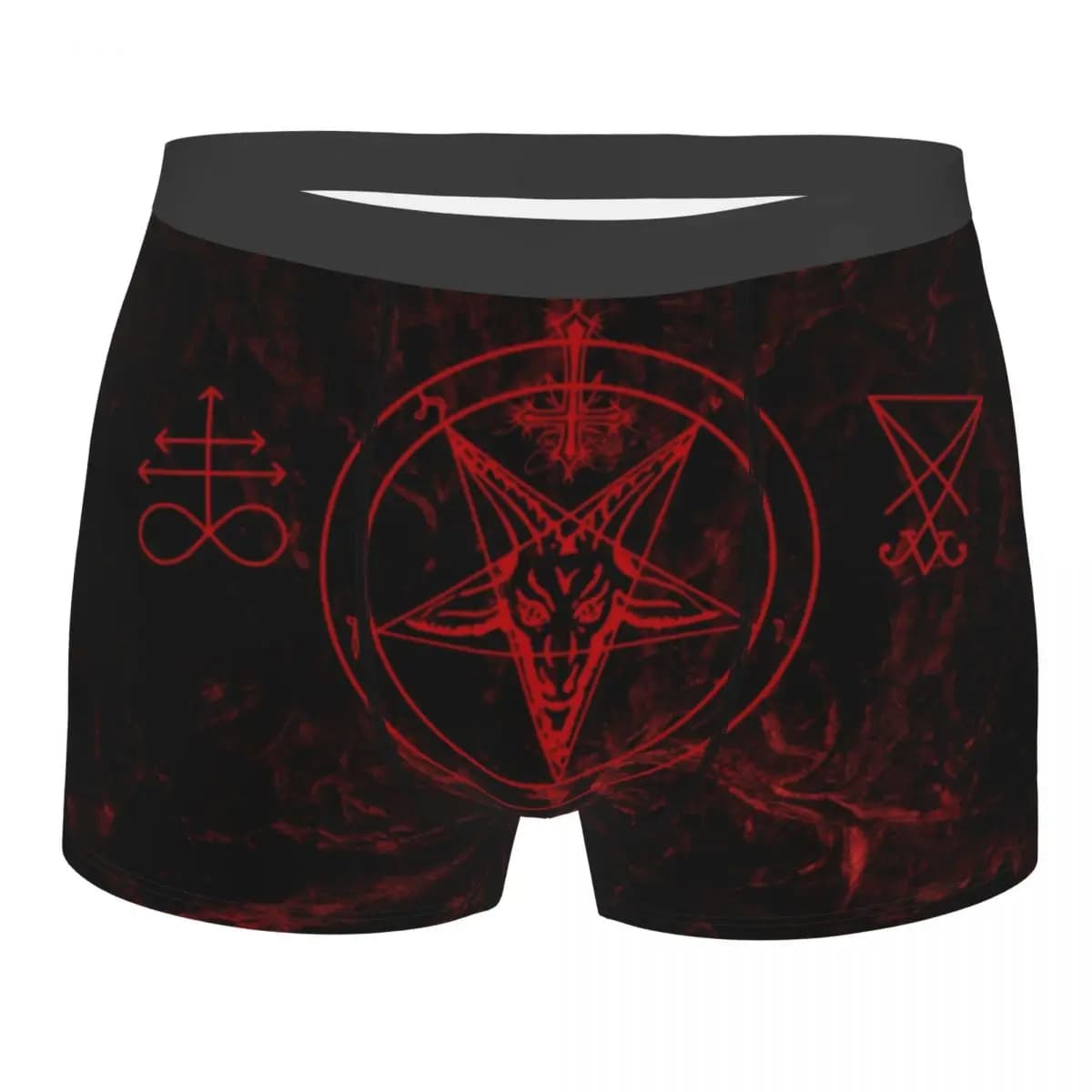 Personalizzato Baphomet Leviatano Croce Biancheria Intima Da Uomo Breathbale Diavolo Satanico Boxer Slip Pantaloncini Mutandine Mutande Morbide Per Uomo