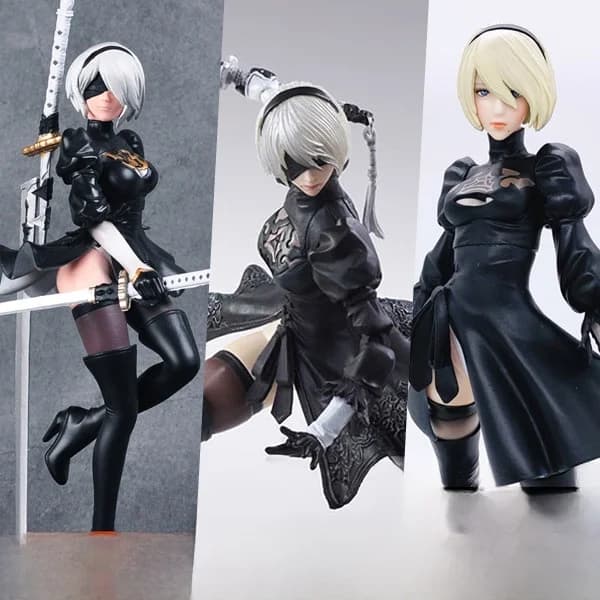 Neir 2B Forma di Vita Meccanica, Modellino da Collezione, Figura Anime da Gioco, Esposizione Statica, Serie in PVC, Disponibile per Fan e Collezionisti