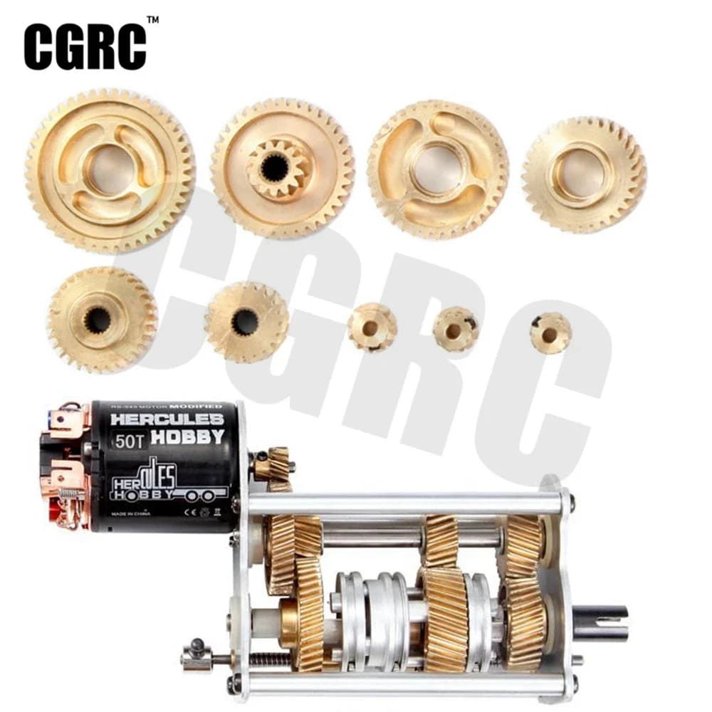 Onda Box Bevel Ingranaggio di Rame Metallo Sincronizzatore Per 1/14 Tamiya RC Auto di Traino Trascinare Rimorchio del Camion Man Scania Parti di Aggiornamento