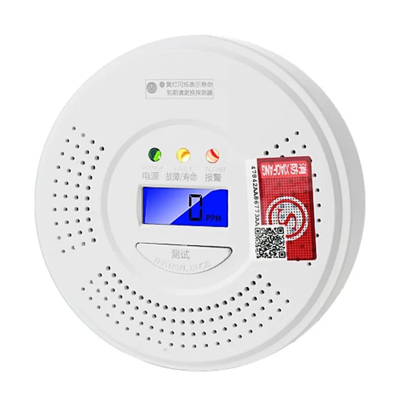 Allarme monossido di carbonio, rilevamento gas e fuliggine, riscaldamento per prevenire perdite di CO, rilevatore di concentrazione