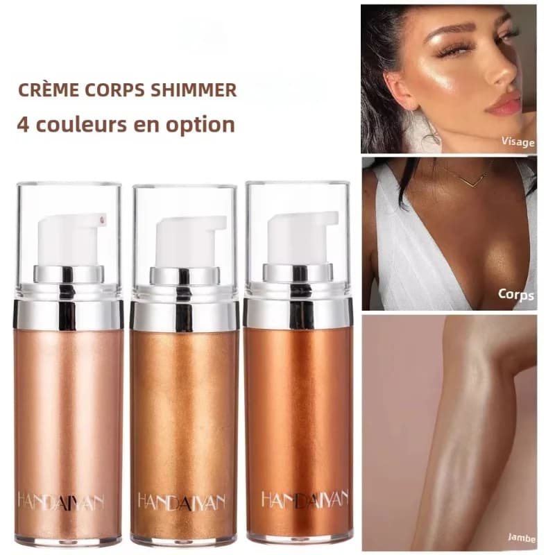 Illuminant Liquid for Face and Body: Luminous effect, Brilliant and Glittered, Long-Term Cremous Foundation