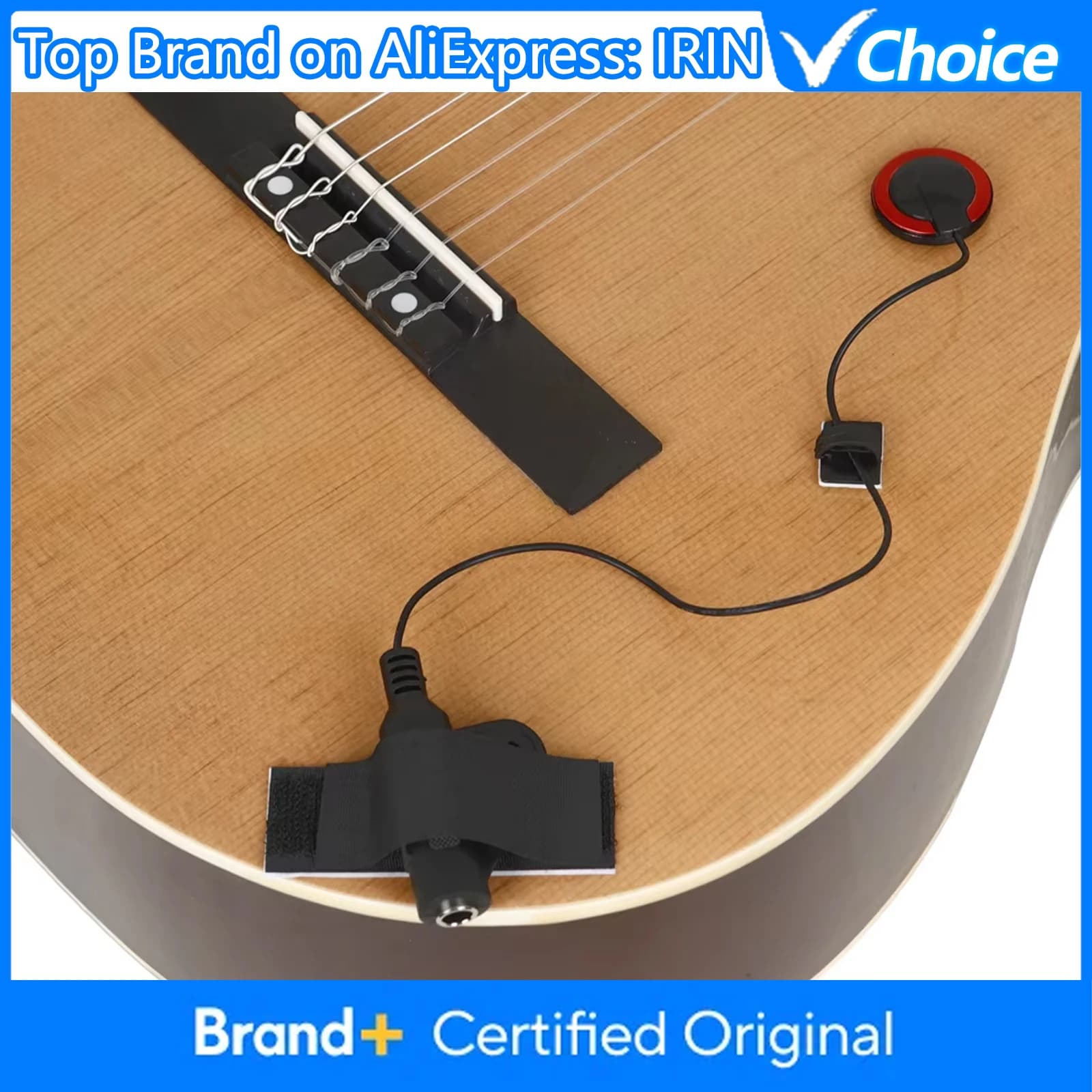IRIN Pickup per Chitarra 6.35mm Microfono a Contatto Piezoelettrico Professionale per Violino Banjo Mandolino Ukulele Accessori per Chitarra