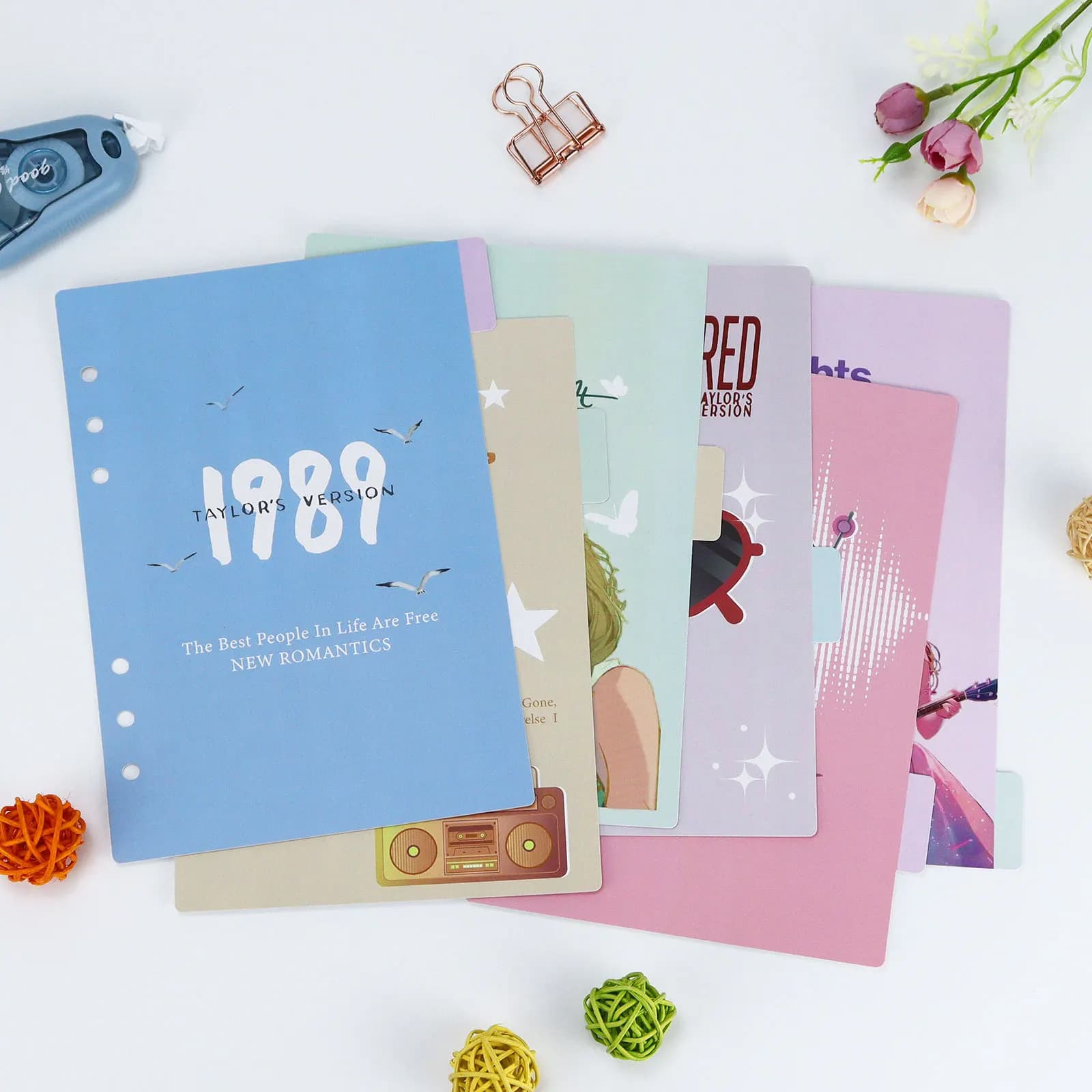 Divisore indice A5 A6 6 fori per raccoglitore Planner Notebook Cancelleria Notebook Divisore di carta Accessori