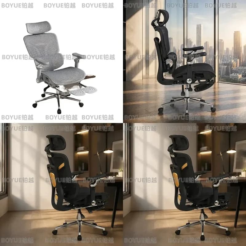 Ergonomic Office Chair with Reclining Backrest High Comfort Computer Seat for Home Dormitory Support Lumbar Relief Gaming