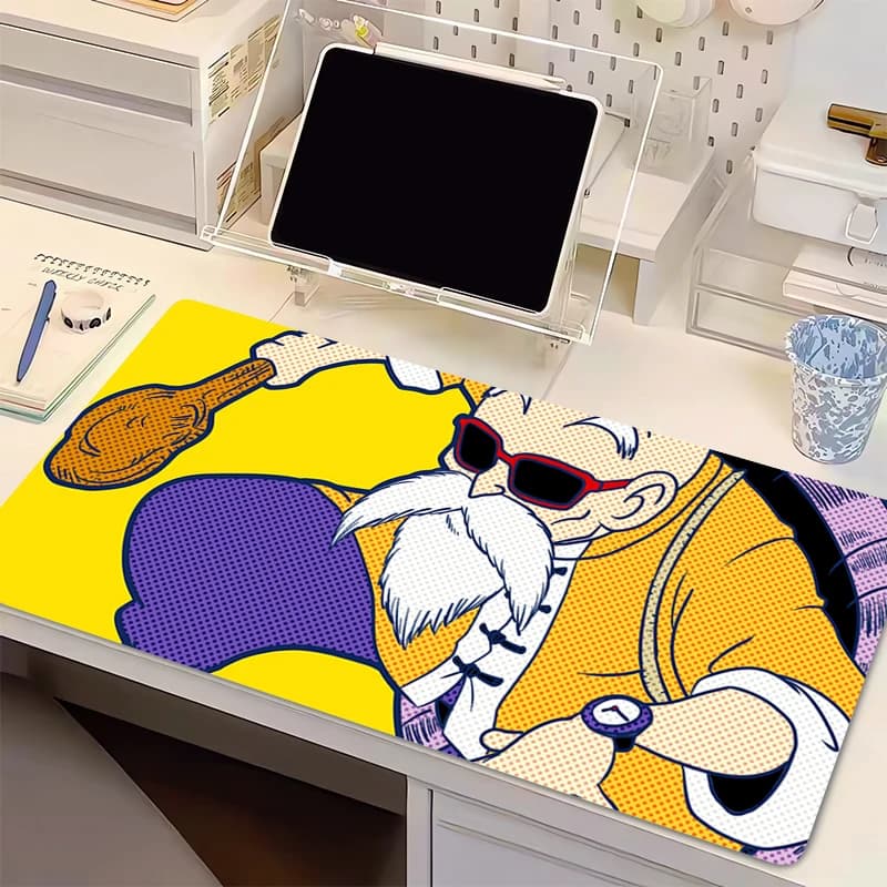 Tappetino per mouse in gomma DBZ Dragon Ball Master Roshi Tappetino per tastiera da gioco professionale per e-sport Tappetino per tastiera da gioco per PC Tappetino per mouse da scrivania Notbook