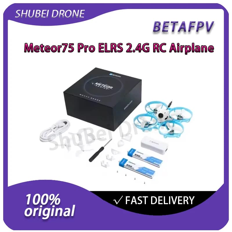 BETAFPV Meteor75 Pro Drone Brushless BPF Whoop con Ricevitore ELRS 2.4G, FC F4 1S 5A, Motore 1102 2200KV, Telecamera FPV C03, Quadricottero RC