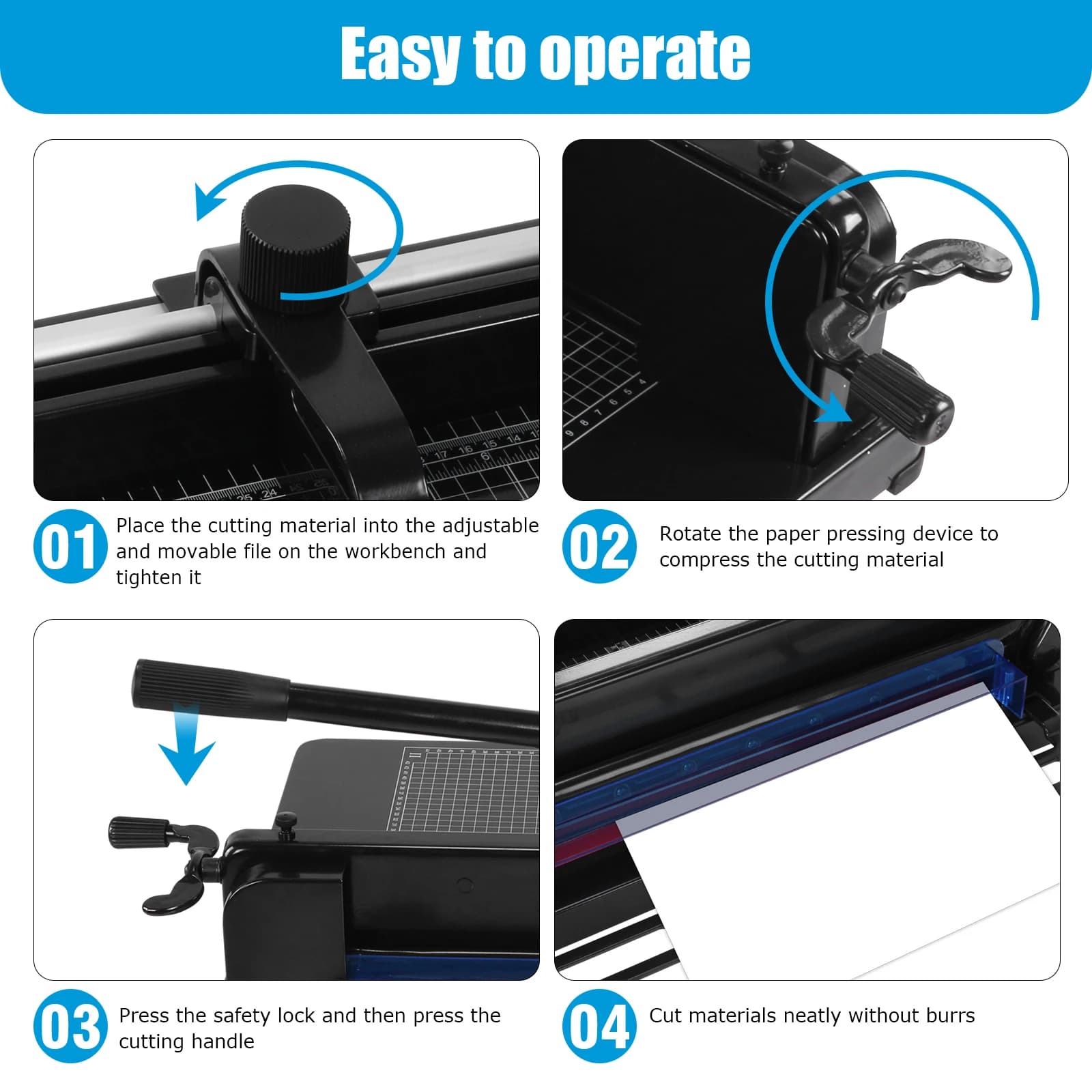 Card cutter 17 Inch with Double Security Protection, Capacity 400 Sheets for Cardboard, Photos, Scrapbooking, Office, classroom