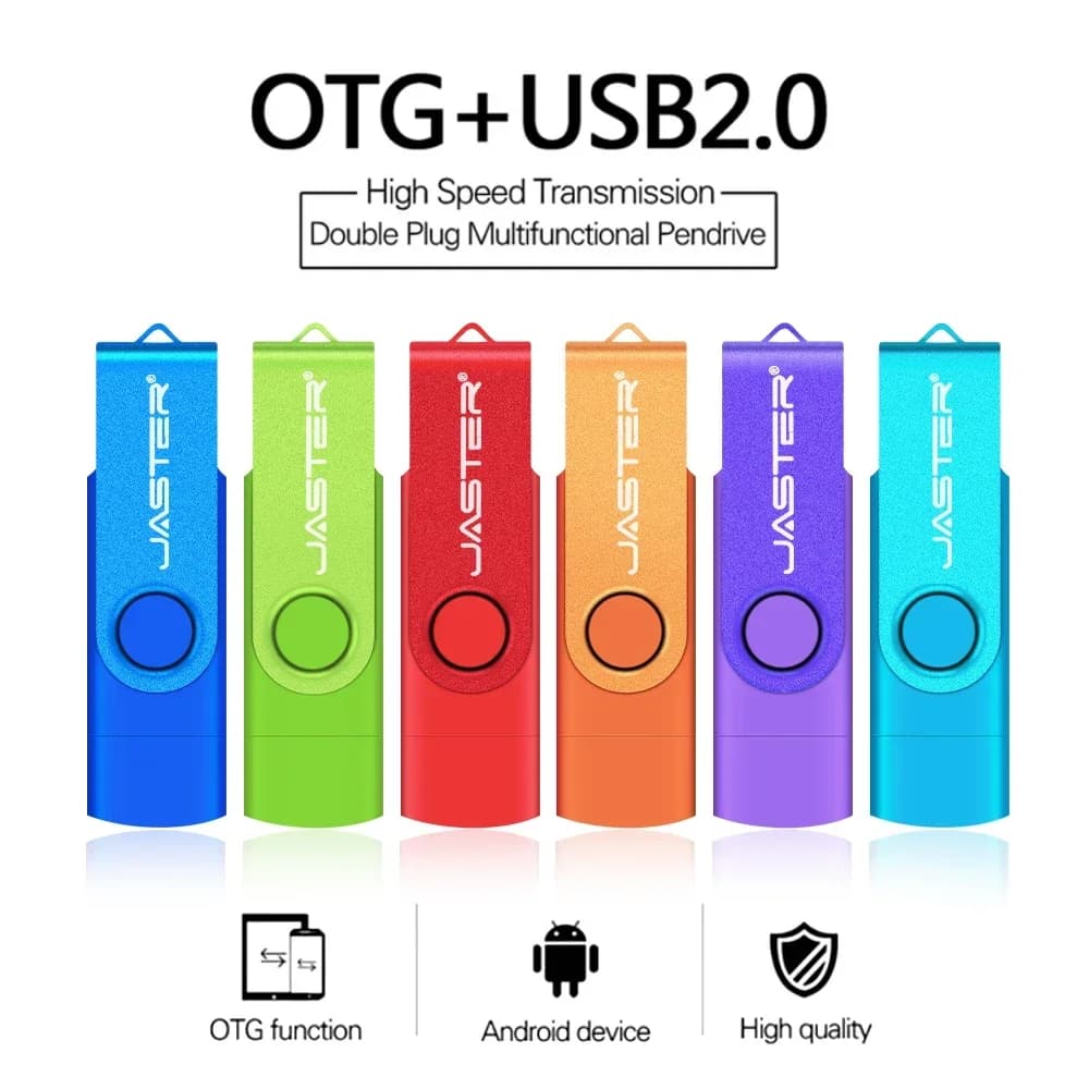 Chiavette USB JASTER OTG Adattatori TYPE-C gratuiti da 128 GB Pen Drive 64 GB Regalo creativo Memory Stick infrangibile Pendrive da 32 GB 16 GB