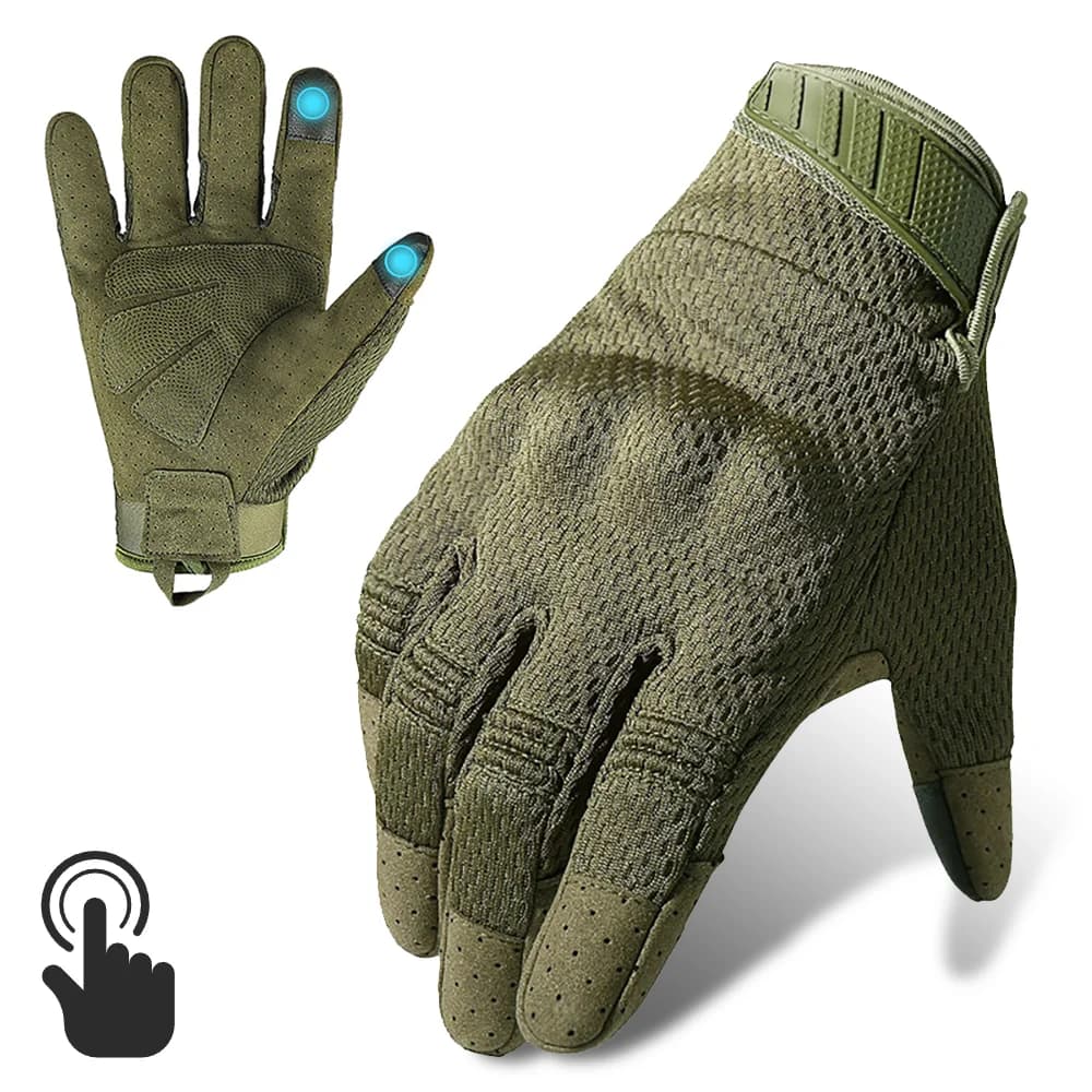 Guanti tattici da uomo Guanti da ciclismo touch screen Sport all'aria aperta Motociclismo Bici da corsa Guanti da paintball