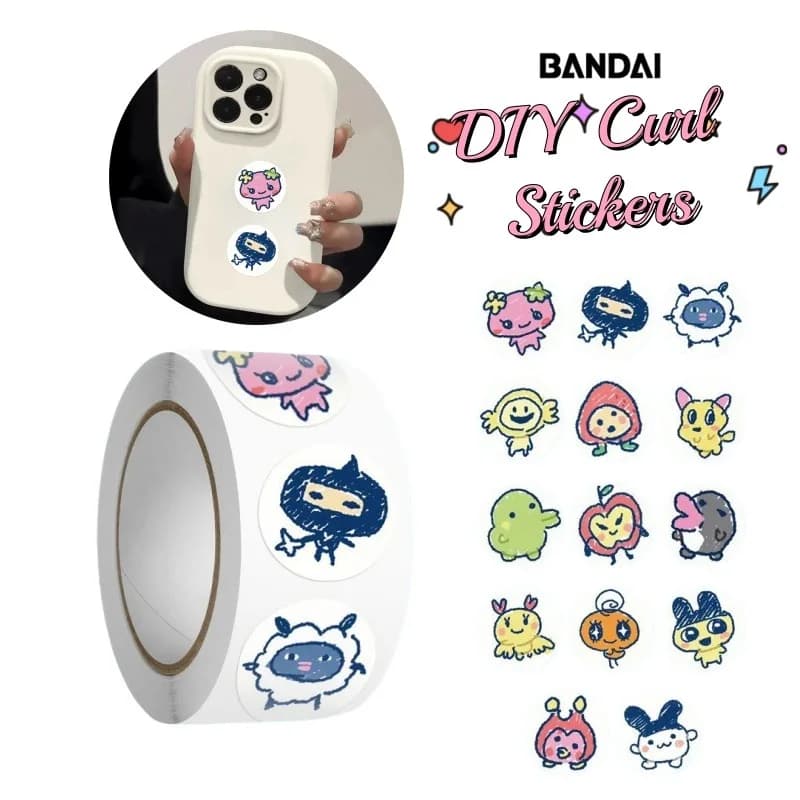 Adesivi Tamagotchi di alta qualità, creativi, con avatar graffiti, stile cartoon, carini, per decorazioni fai-da-te e diario creativo.