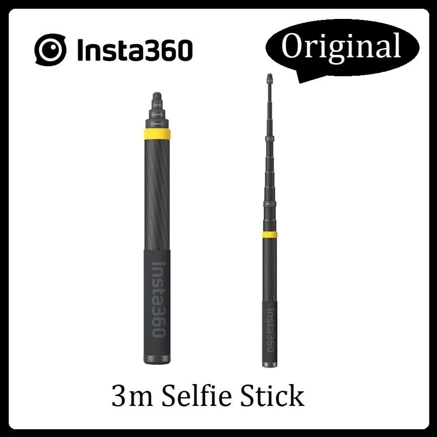 Insta360 ONE X2 3M Fibra di carbonio Edizione estesa Bastone selfie invisibile Insta 360 Accessori originali per ONE R e ONE X