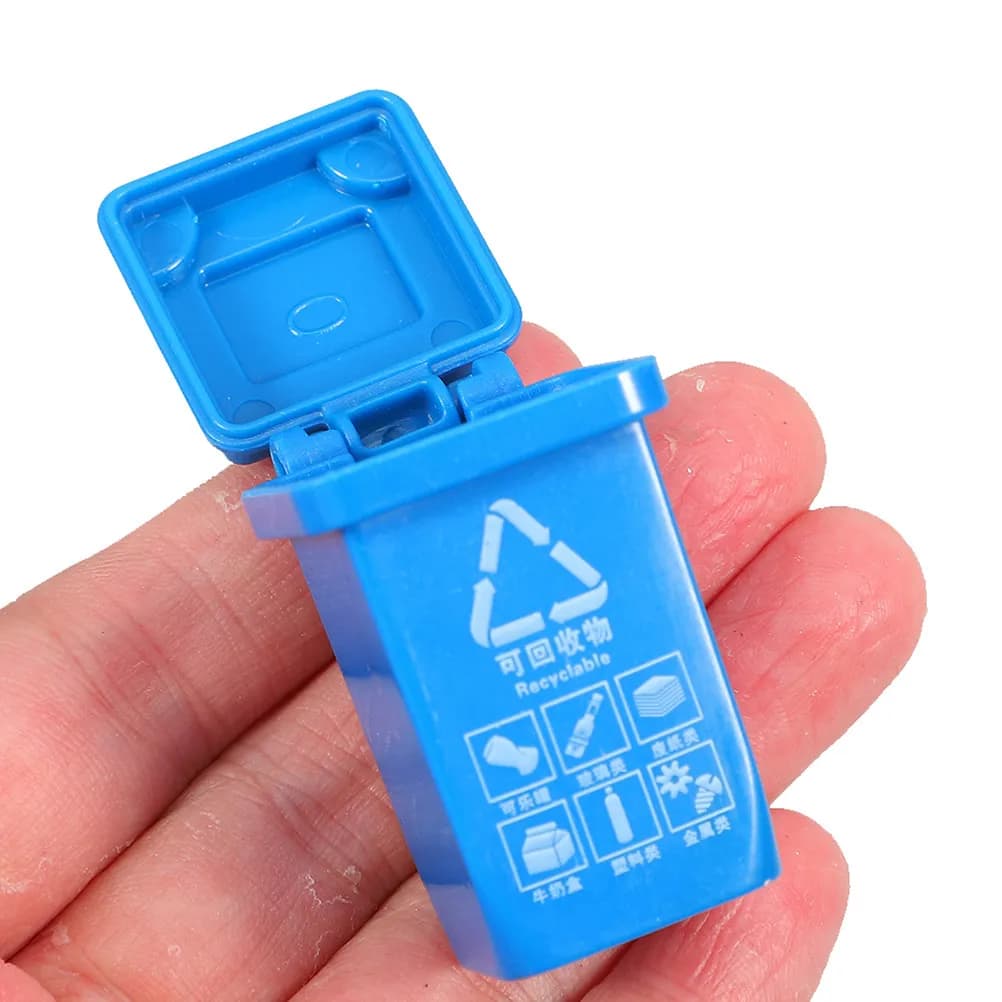 Set di 15 Mini Pattumiere per Bambini, Contenitori per la Raccolta Differenziata, Decorazione Interattiva per Casa e Scuola