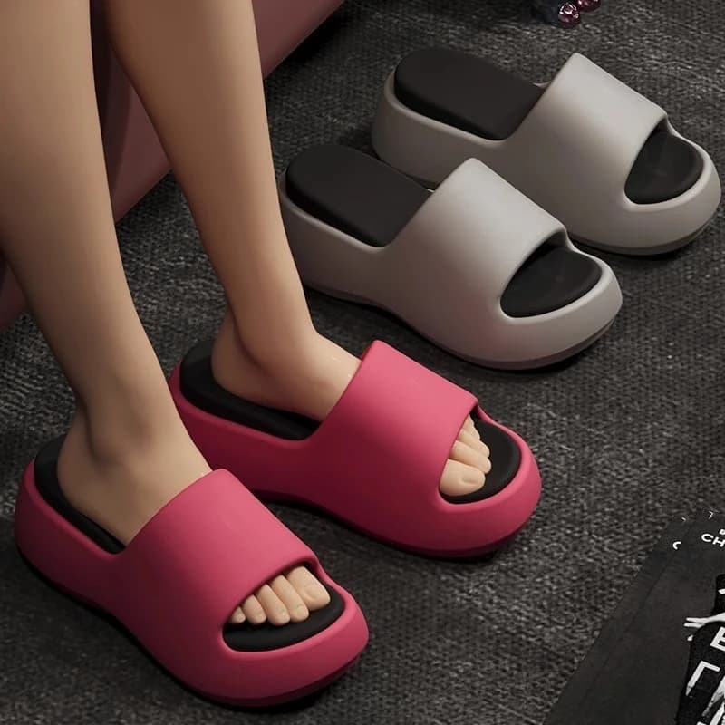 Ciabatte in EVA Rosso Rosa per Coppie, Antiscivolo con Suola Spessa, Estive, per Matrimoni, da Interno, Comode e Senza Odore