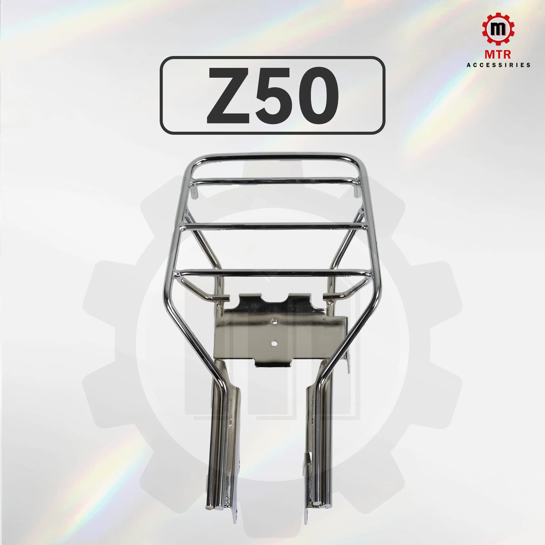Portapacchi Posteriore Argento per Moto Monkey Z50, Portapacchi Gorilla, Ricambi Moto per Monkey Z50