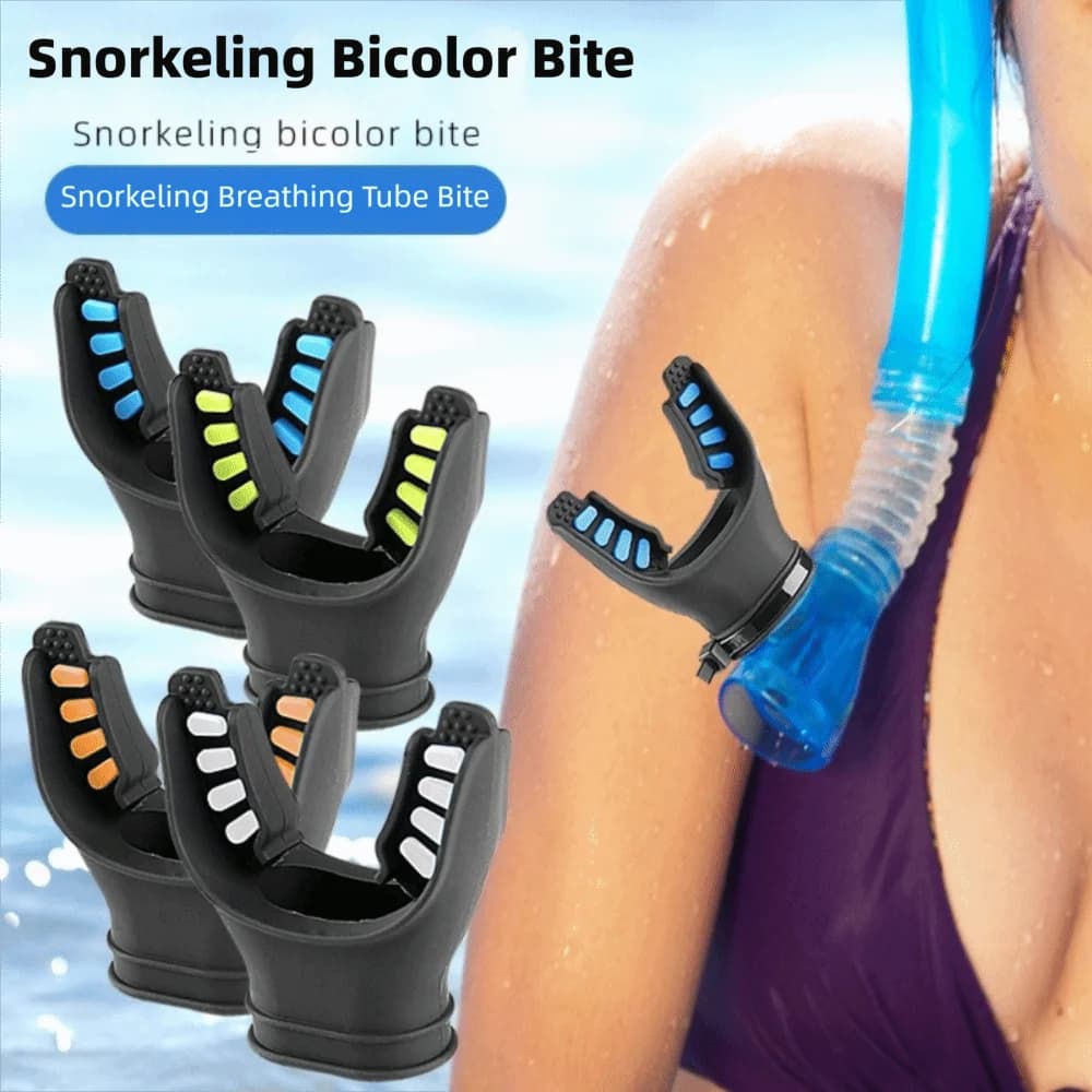 Silicone Scuba Diving Mouthpiece Comfort Fit Lightweight Snorkel Regulator Air Bottles Tab Design Regulator Mouthpiece