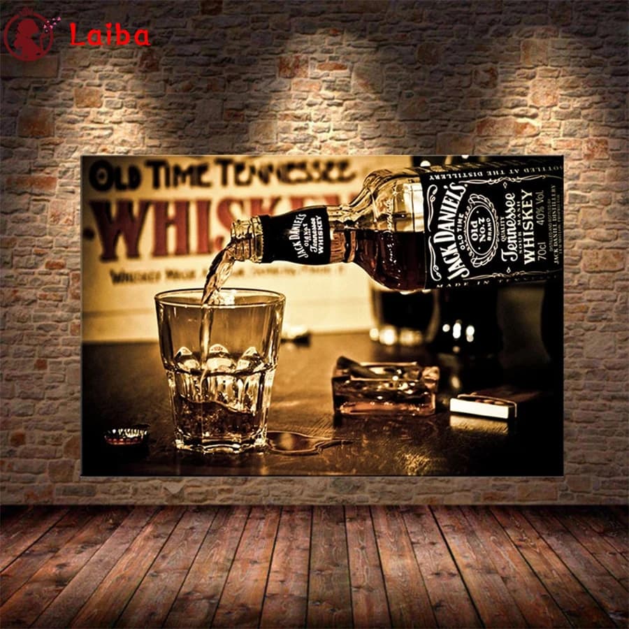 5D Diamond Painting for Needlework, Mosaic Rhinestone, Whiskey and Drink, Cross Stitch, Embroidery, Modern Art, DIY Handicraft