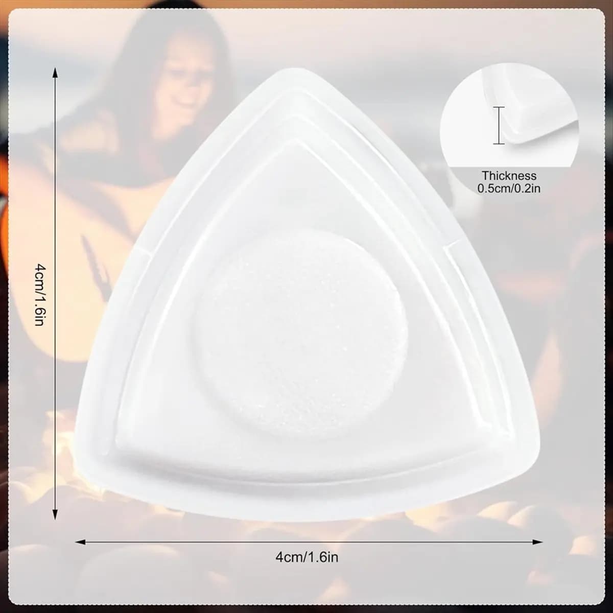 TUREBG Set di 3 Plettri LED Luminosi per Chitarra, Basso e Ukulele, Plettri Luminosi per Chitarra Elettrica