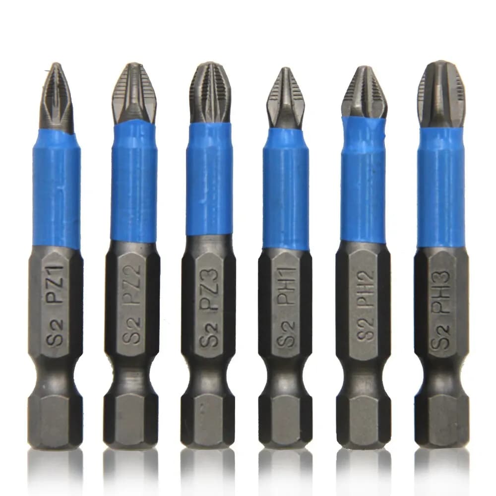 6 pcs hexagonal handle anti-slip electric screwdriver for wood processing cross screwdriver Set of tools PH1 PH2 PH3 PZ1 PZ2 PZ3