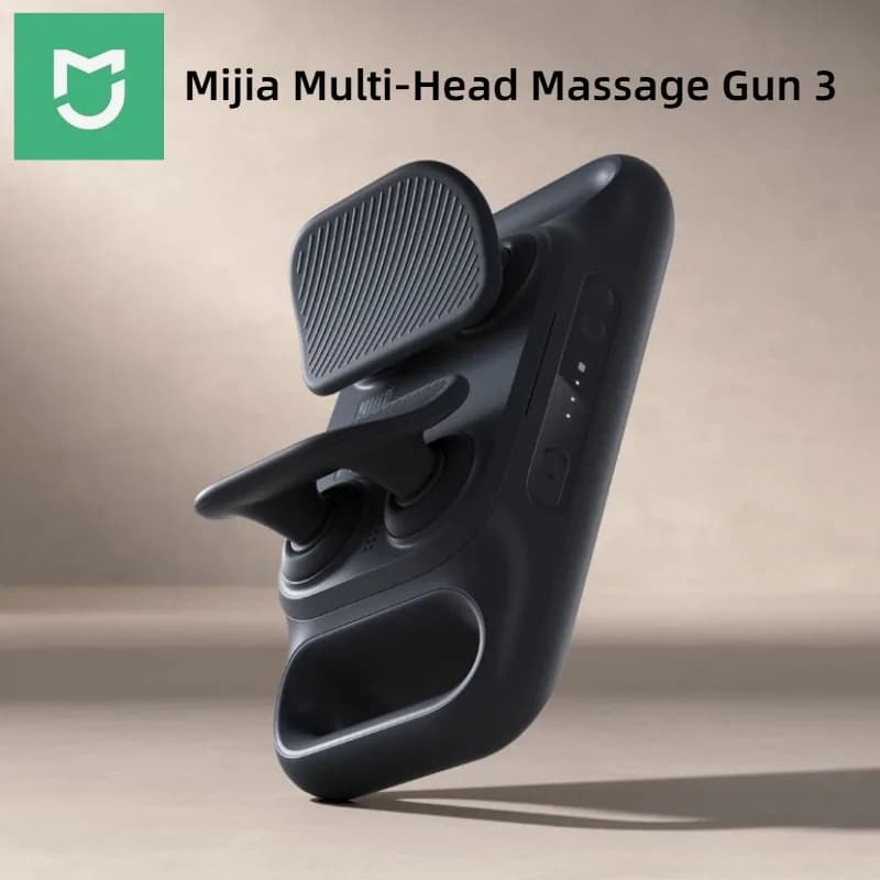 Mijia Multi-Head Massage Gun 3 25kg Thrust Dual-Axis Brushless Motor Massager Heads 4mm Deep Tissue Massager for Leg and Back
