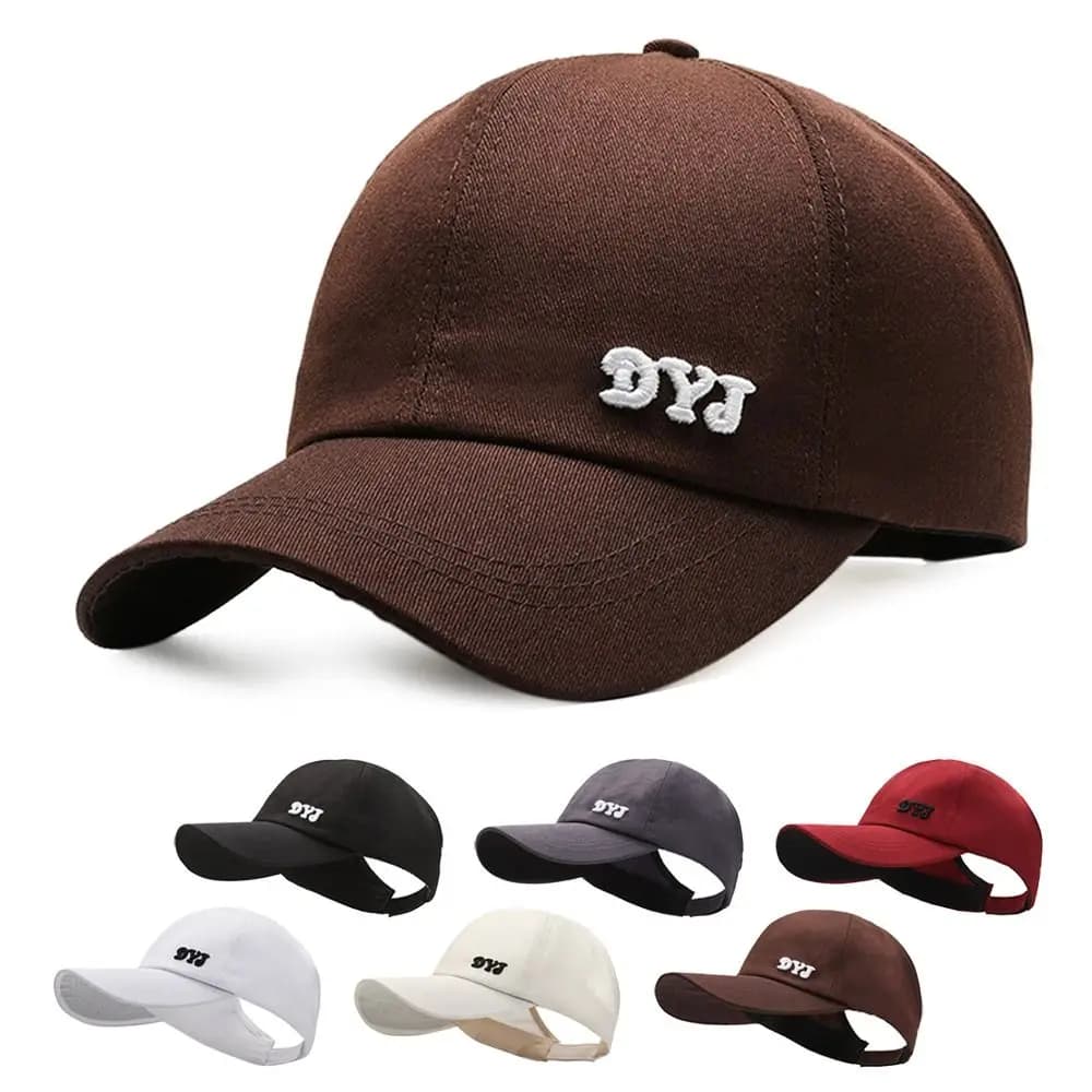 Cappello a coda di cavallo in cotone regolabile con berretti da baseball con foro per coda di cavallo Cappellini vuoti Primavera Estate