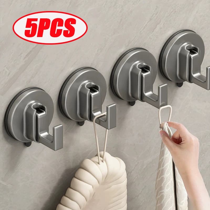 Ganci a ventosa potenti per cucina, porta asciugamani adesivo per piastrelle, organizer da parete per bagno, appendiabiti