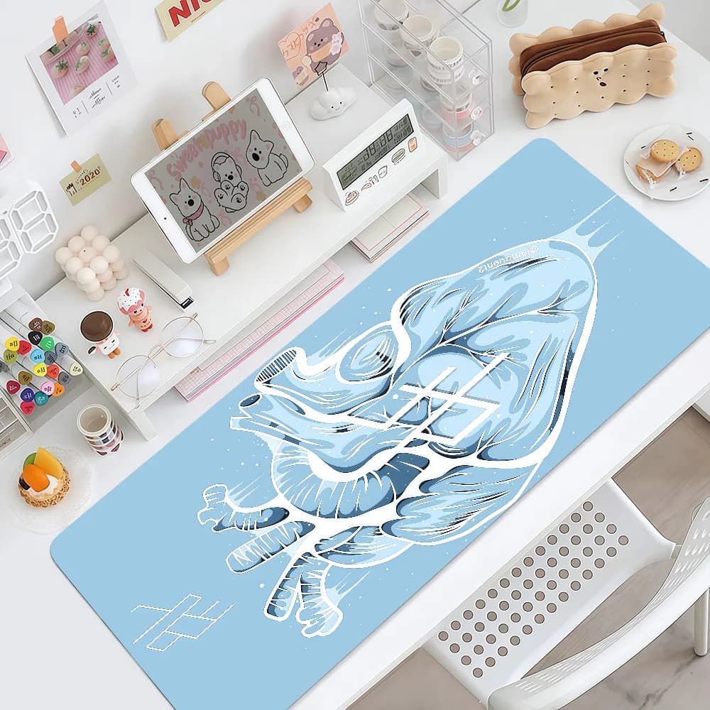Tappetino per Mouse Cool Mouse Rap Pad Antiscivolo con Bordo Cucito per Ufficio, Studenti, Gamer, P-PNL, Grande e Spesso, per Scrivere e Giocare