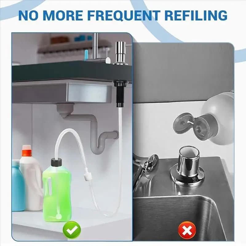 Kit Tubo di Prolunga per Dispenser di Sapone, Tubo Estensibile per Dispenser di Sapone da Lavello, Accessori per Cucina