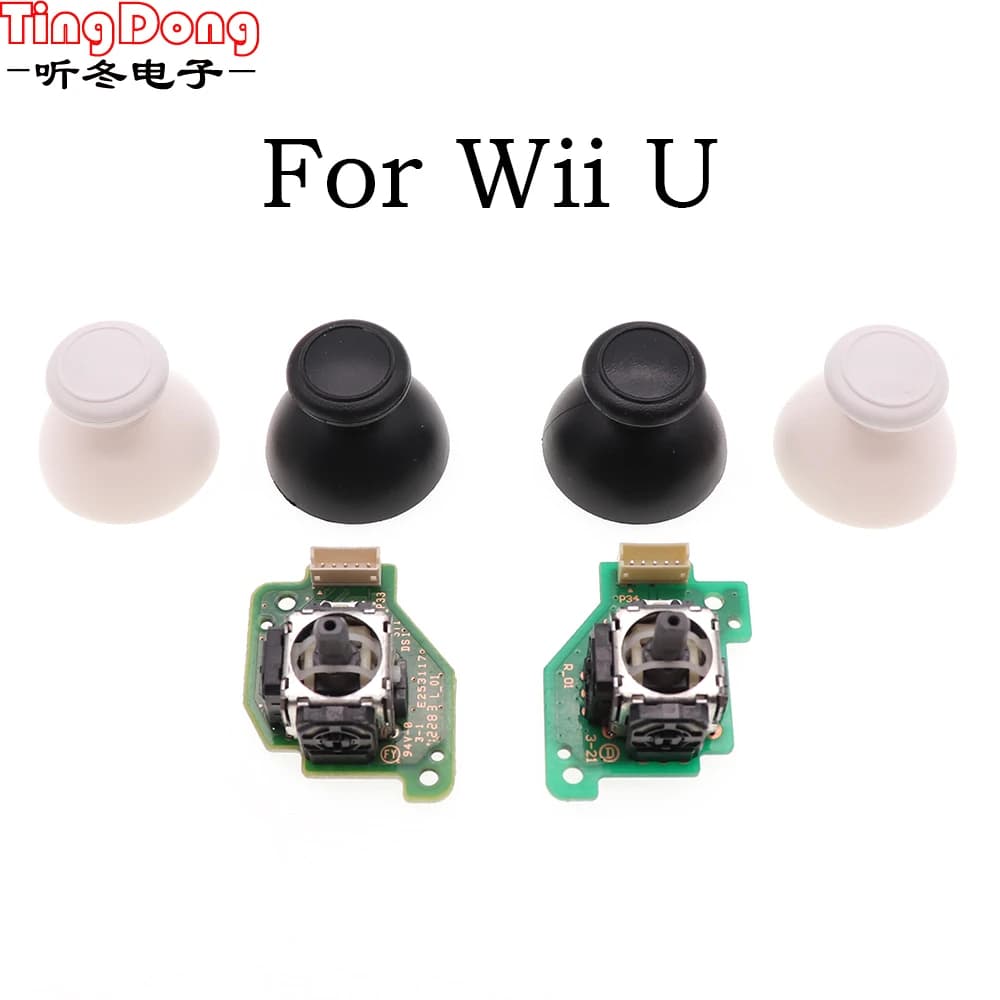 For WII controller U Left Right 3D Joystick Analog Thumbstick Thumb Stick Cap Connect Replacement Cable for WiiU