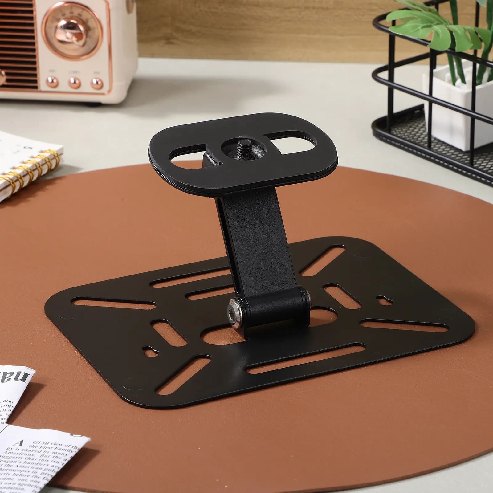 Supporto Portatile Pieghevole per Proiettore, Supporto da Tavolo in Metallo per Ufficio, Casa, Viaggi, Riunioni all'Aperto, Mini Supporto per Proiettore