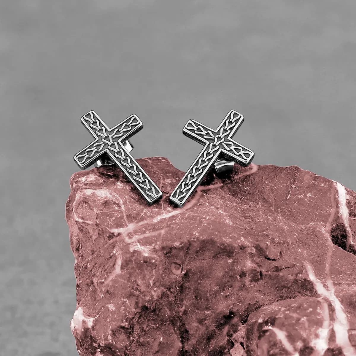 Fashion Religious Cross Earrings For Men Stainless Steel Christian Amulet Accessories Hip Hop Biker Punk Jewelry Gift Wholesale