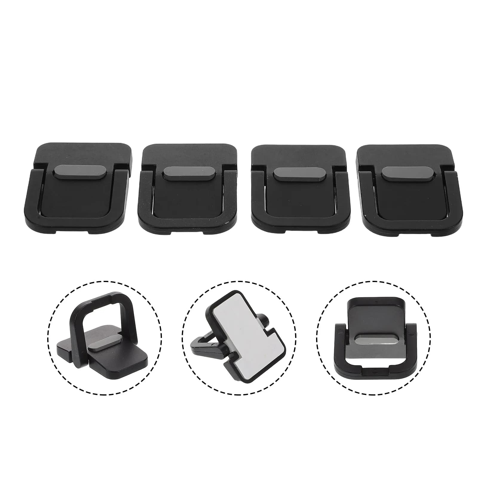 Supporto per laptop in ABS nero da 2 pezzi, supporto di raffreddamento invisibile, supporto per laptop portatile regolabile in altezza per scrivania, ufficio, viaggi