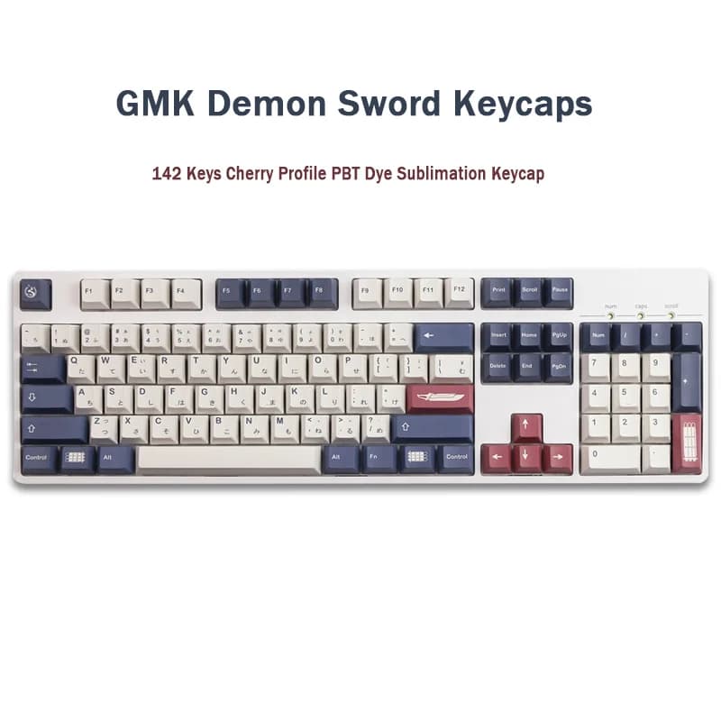 142 tasti GMK Demon Spada Copritasti Cherry Profilo Sublimazione della tintura PBT Keycap per tastiera meccanica MX 61/64/66/84/87/96/980/104