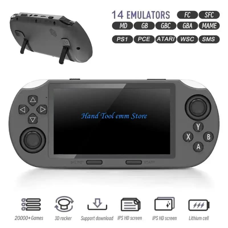 H37F Dispositivo gioco leggero e adatto ai viaggi con console gioco portatile con doppio joystick precaricato e grafica