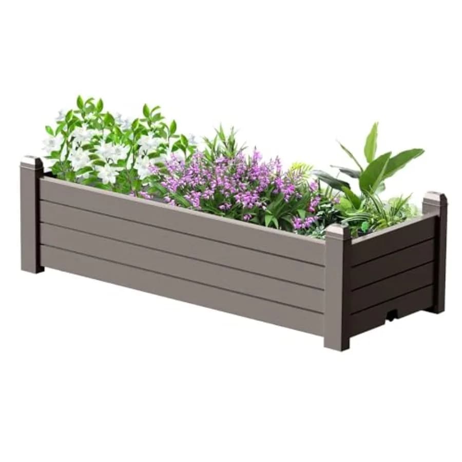 Large Exterior in Resin for Patio, Divisible with Drainage and Water Monitor for Plants and Vegetals