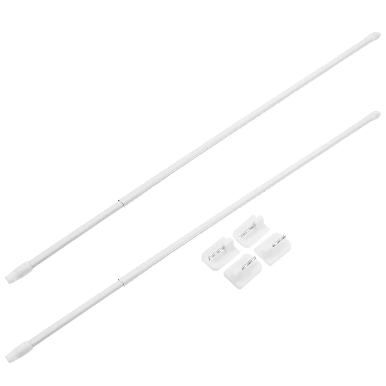 1Set Adjustable Extendable Curtain Rod Telescoping Shower Pole No Drill Wall Protection for Bathroom Kitchen Modern Style