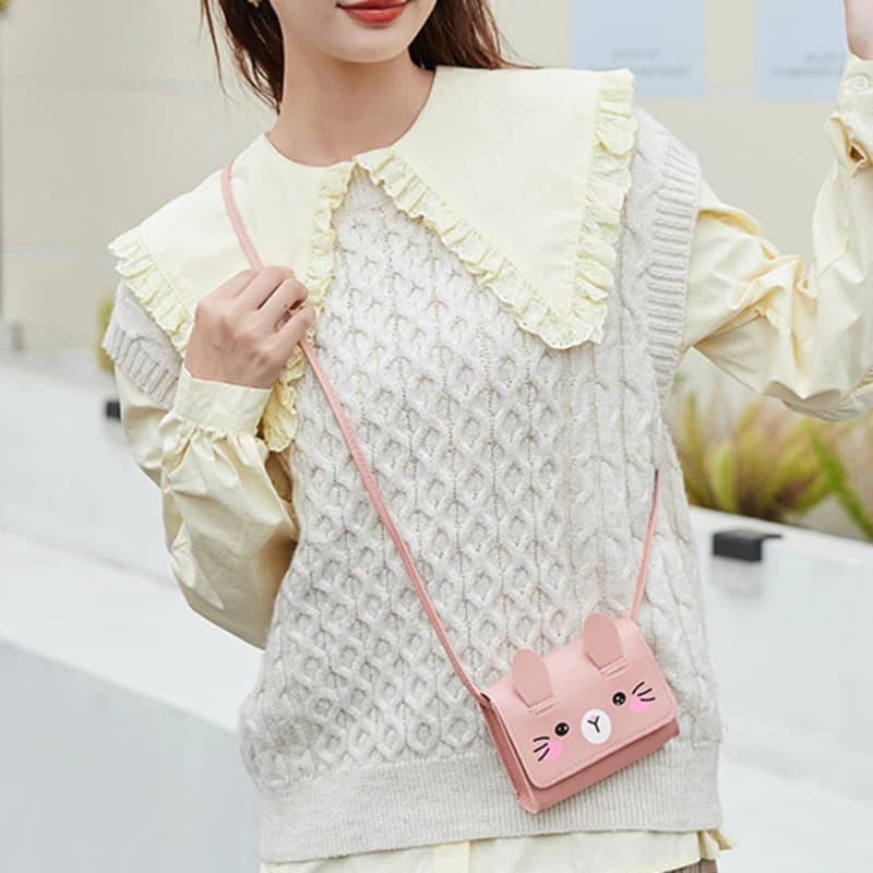 Nice PU Leather Shoulder Bag for Girls, Mini Princess Style Bag, Small Baby Shoulder Bag, Gift Bag