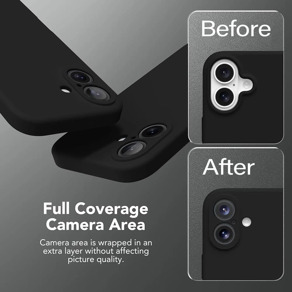 Custodia Protettiva Antiurto in Silicone Nero TPU per iPhone 17 16 15 14 13 12 11 Pro X XR Xs Max 7 8 Plus 16e 17e