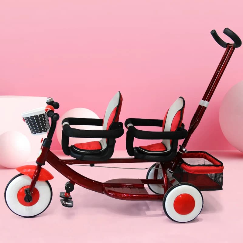 Auto doppia, passeggino per bambini, bicicletta, passeggino leggero, passeggino gemellare, triciclo