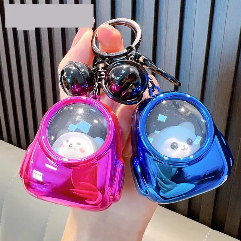 Nice bear Keychain with small night light Bags Kawaii Hang Web Celebrity Atmosphere Keychain with light