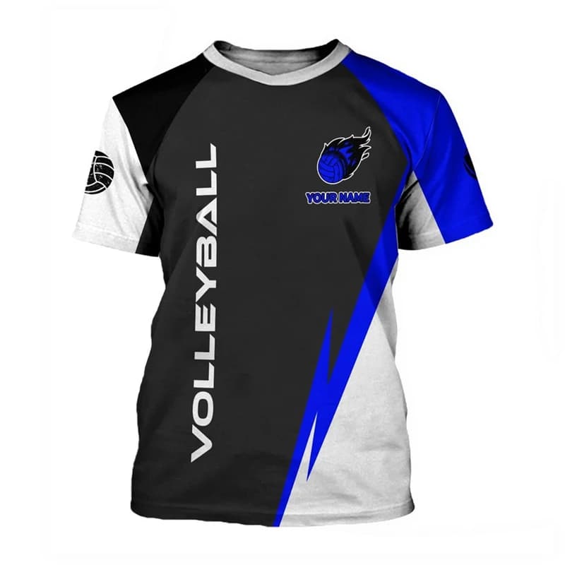 Fashionable Simple Summer Trendy Fashionable Volley Mesh Custom name 3D Printed Sports T-shirt Uniforms of the team Uniform T-shirts Unisex broad quick drying