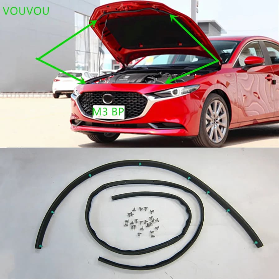 car accessories 56-750 body bonnet hood weatherstrip rubber seal for Mazda 3 BP 2019-2025 56-770