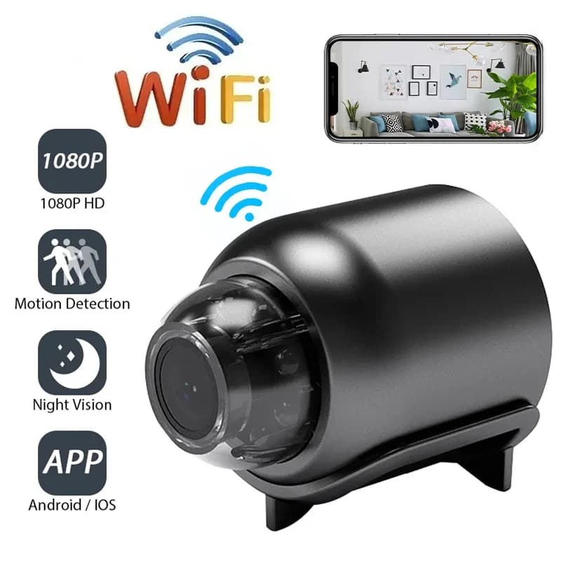 Mini telecamera WiFi Full HD 1080P Visione notturna Rilevazione movimento Videocamera IP Videocamera di sicurezza domestica Sorveglianza Baby Monitor