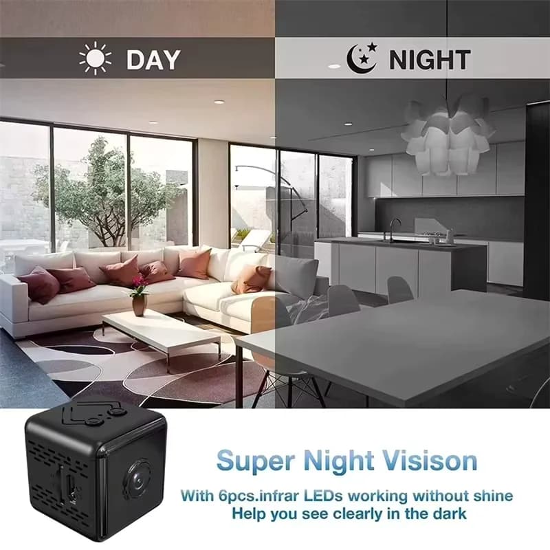 Mini telecamera WIFI 4K Full HD Videocamera di sicurezza domestica Visione notturna Micro Cam Video di rilevamento del movimento Monitor remoto